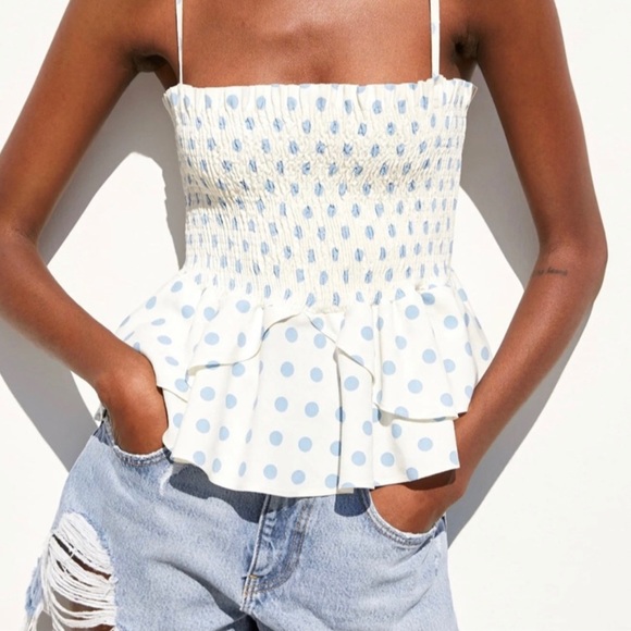 Zara Tops - Zara Polka Dot Strappy Top